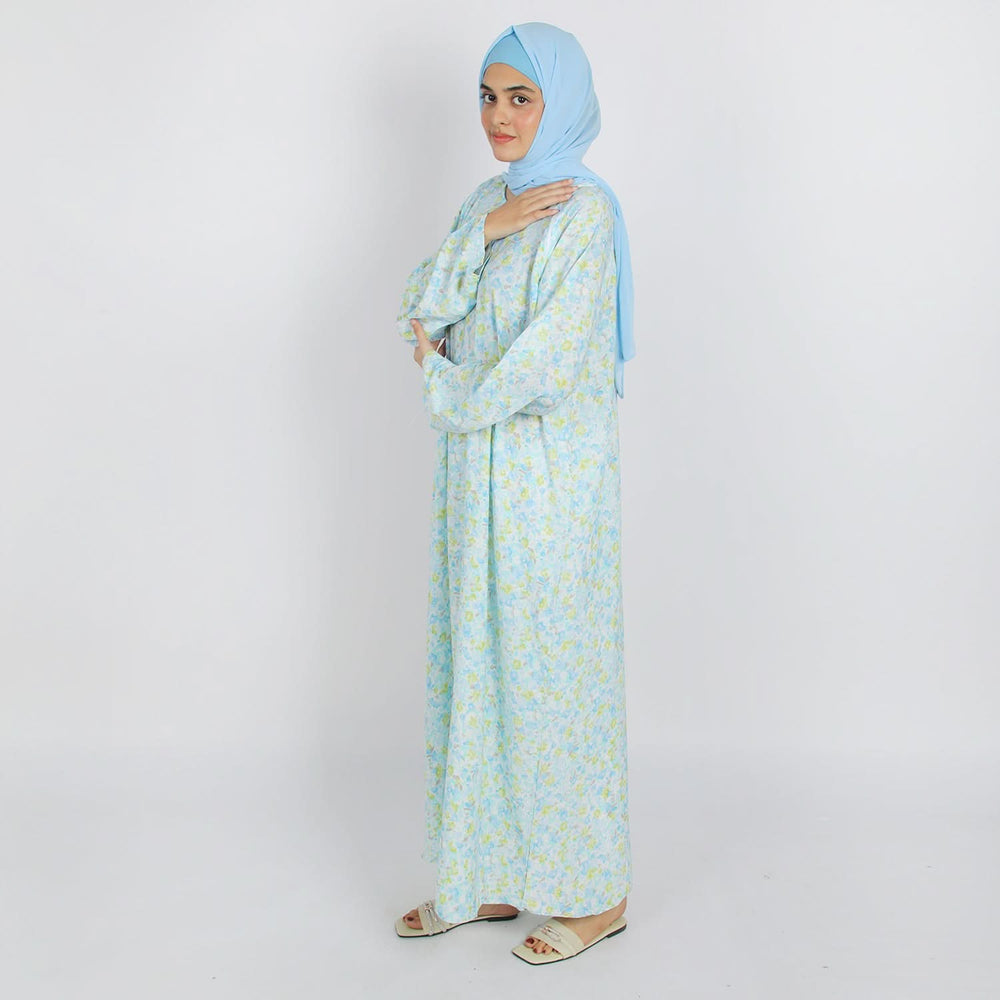 Women's Maxi Style Abaya - Sky Blue, Women Abayas, Chase Value, Chase Value
