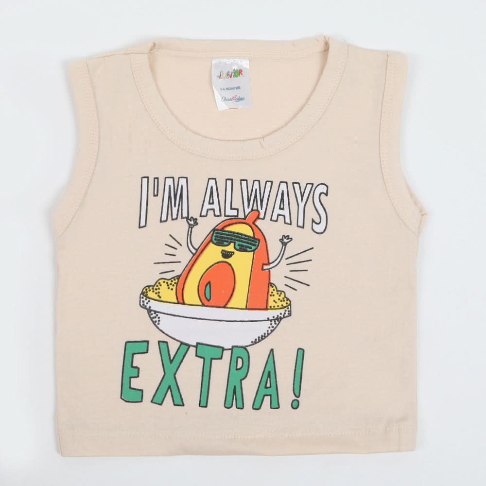 Newborn Boys Sando - Fawn, Newborn Boys Shirts & T-Shirts, Chase Value, Chase Value