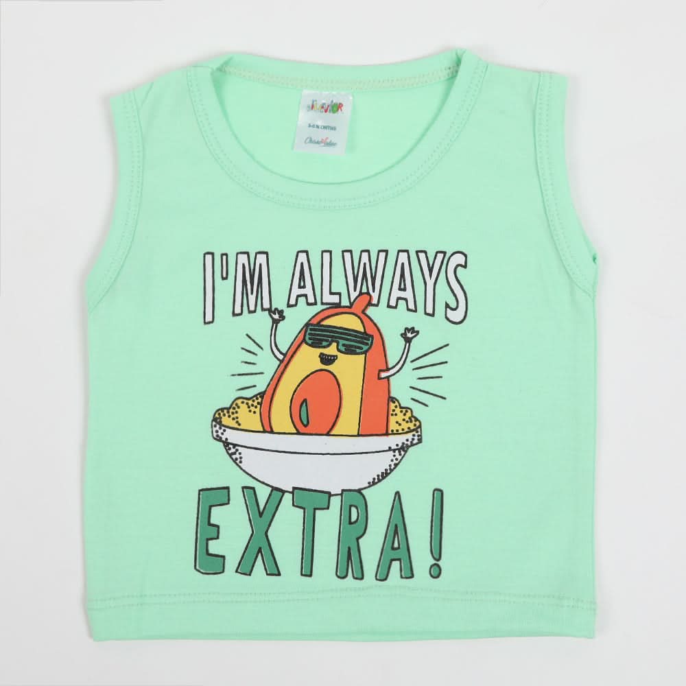 Newborn Boys Sando - Light Green, Newborn Boys Shirts & T-Shirts, Chase Value, Chase Value