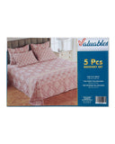 5Pcs Bedsheet Set 94x96, Double Size Bed Sheet, Chase Value, Chase Value