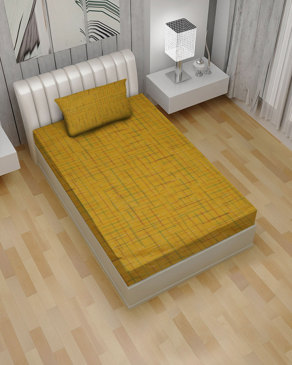 2Pcs Single Bedsheet, Single Size Bed Sheet, Chase Value, Chase Value