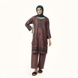 Women's Cotton Embroidered 2Pcs Suit - Purple, Women Shalwar Suits, Chase Value, Chase Value