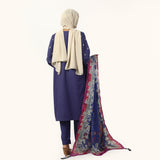 Eminent Women's Dyed Slub 3Pcs Suit - Blue, Women Shalwar Suits, Eminent, Chase Value