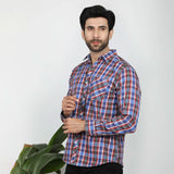 Men's Casual Check Shirt - Blue, Men's Shirts, Chase Value, Chase Value