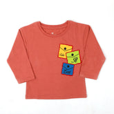 Eminent Girls Full Sleeves T-Shirt - Terracotta, Girls T-Shirts, Eminent, Chase Value