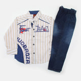 Boys 3pcs Full Sleeves Suit - Fawn, Boys Sets & Suits, Chase Value, Chase Value