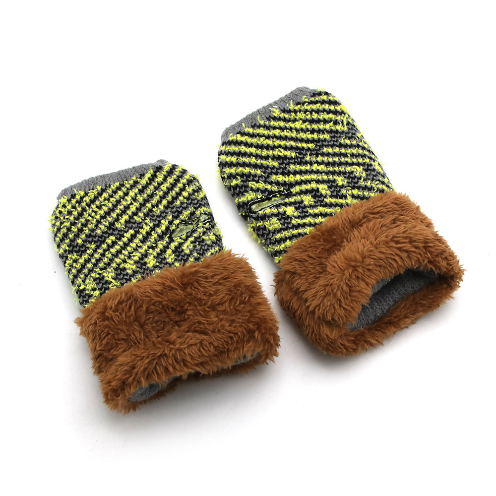 Kids Woolen Gloves - Brown, Boys Caps & Gloves, Chase Value, Chase Value