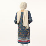 Women's Printed Lawn Kurti - Blue, Women Ready Kurtis, Chase Value, Chase Value