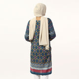 Women's Printed Lawn Kurti - Blue, Women Ready Kurtis, Chase Value, Chase Value