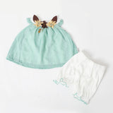 Newborn Girls Half Sleeves Suit - Sea Green, Newborn Girls Sets & Suits, Chase Value, Chase Value