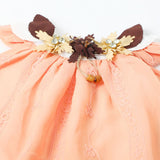 Newborn Girls Half Sleeves Suit - Peach, Newborn Girls Sets & Suits, Chase Value, Chase Value