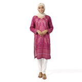 Women's Printed Lawn Kurti - Pink, Women Ready Kurtis, Chase Value, Chase Value