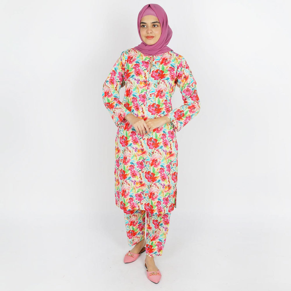 Women's Stitched Khaddar 2Pcs Suit - Fawn, Women Shalwar Suits, Chase Value, Chase Value
