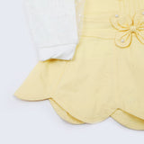 Girls Full Sleeves 3pcs Suit - Yellow, Girls Suits, Chase Value, Chase Value