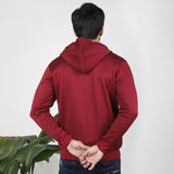 Men's Full Sleeves Zipper Hoodie - Maroon, Men's Jackets & Hoodies, Chase Value, Chase Value