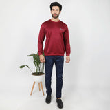 Men's Full Sleeves Sweat Shirt - Maroon, Men's Sweater & Sweat Shirts, Chase Value, Chase Value