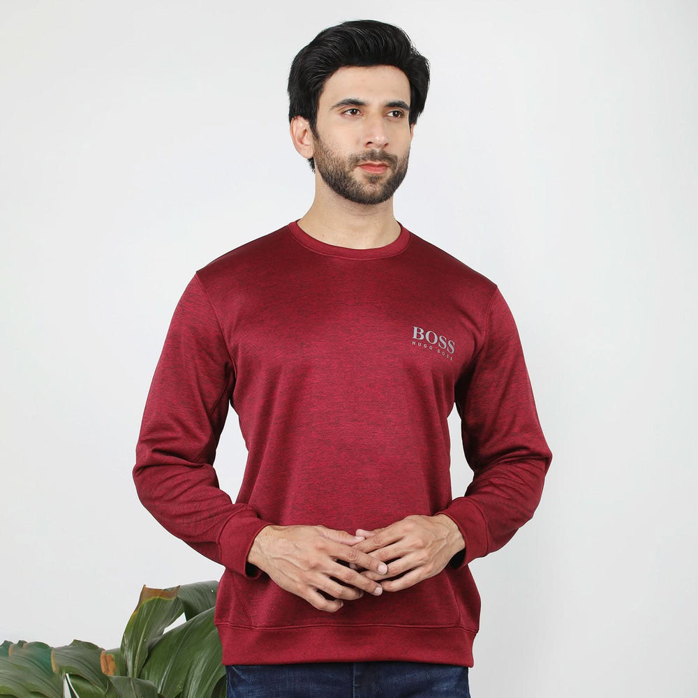 Men's Full Sleeves Sweat Shirt - Maroon, Men's Sweater & Sweat Shirts, Chase Value, Chase Value