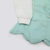 Girls Full Sleeves 3pcs Suit - Cyan, Girls Suits, Chase Value, Chase Value