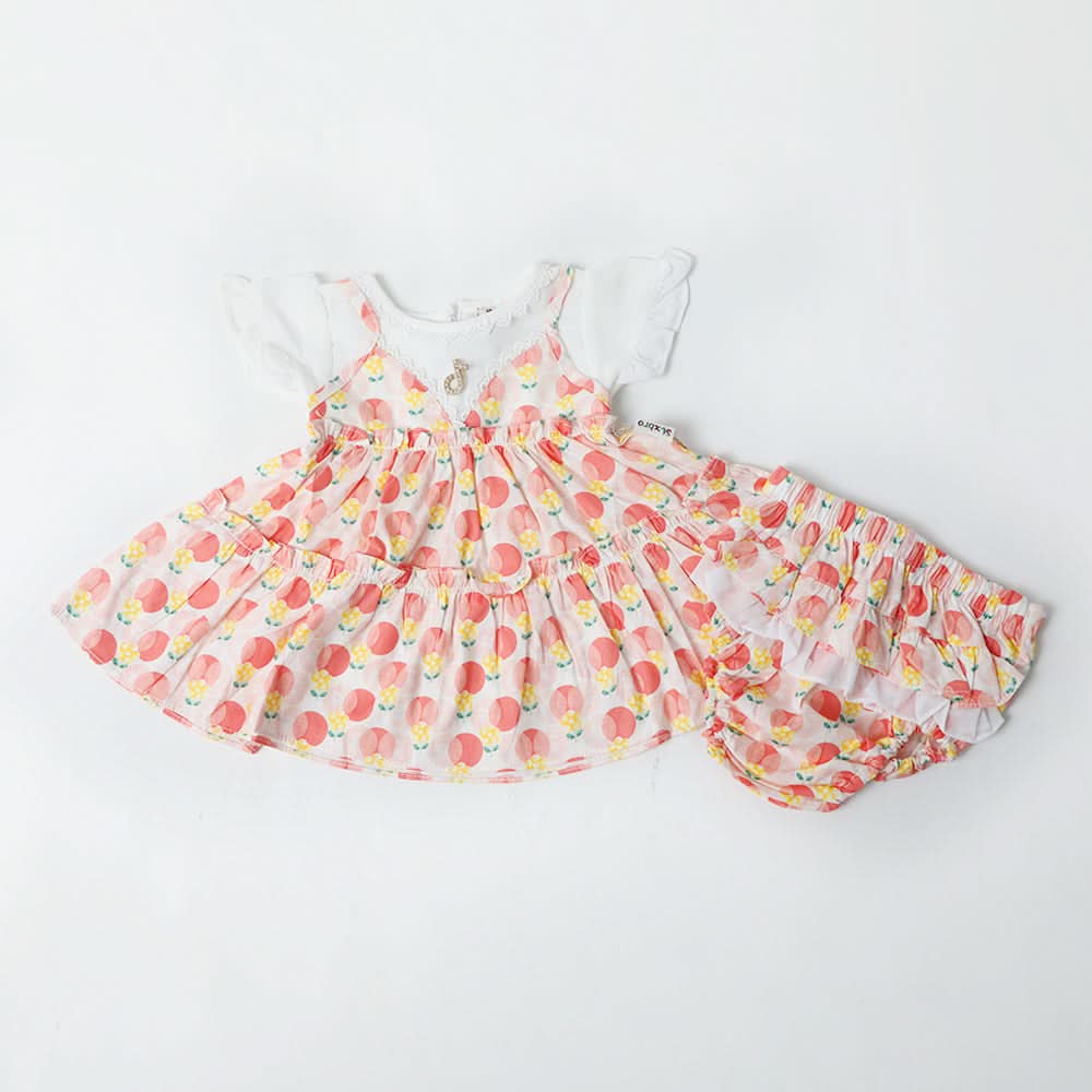 Newborn Girls Half Sleeves Suit - Pink, Newborn Girls Sets & Suits, Chase Value, Chase Value