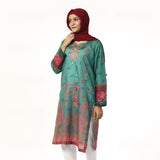 Women's Printed Lawn Kurti - Green, Women Ready Kurtis, Chase Value, Chase Value