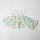 Newborn Girls Half Sleeves Suit - Green, Newborn Girls Sets & Suits, Chase Value, Chase Value