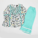 Girls Shalwar Suit - Sea Green, Girls Shalwar Kameez, Chase Value, Chase Value