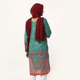 Women's Printed Lawn Kurti - Green, Women Ready Kurtis, Chase Value, Chase Value