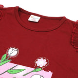 Girls Half Sleeves Suit - Maroon, Girls Suits, Chase Value, Chase Value
