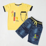 Boys Half Sleeves Suit - Yellow, Boys Sets & Suits, Chase Value, Chase Value