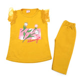 Girls Half Sleeves Suit - Mustard, Girls Suits, Chase Value, Chase Value