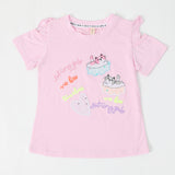 Girls Half Sleeves T-Shirt - Pink, Girls T-Shirts, Chase Value, Chase Value