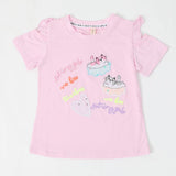 Girls Half Sleeves T-Shirt - Pink, Girls T-Shirts, Chase Value, Chase Value