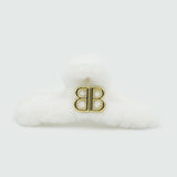 Large Furr Hair Catcher - White, Women Hair & Head Jewellery, Chase Value, Chase Value
