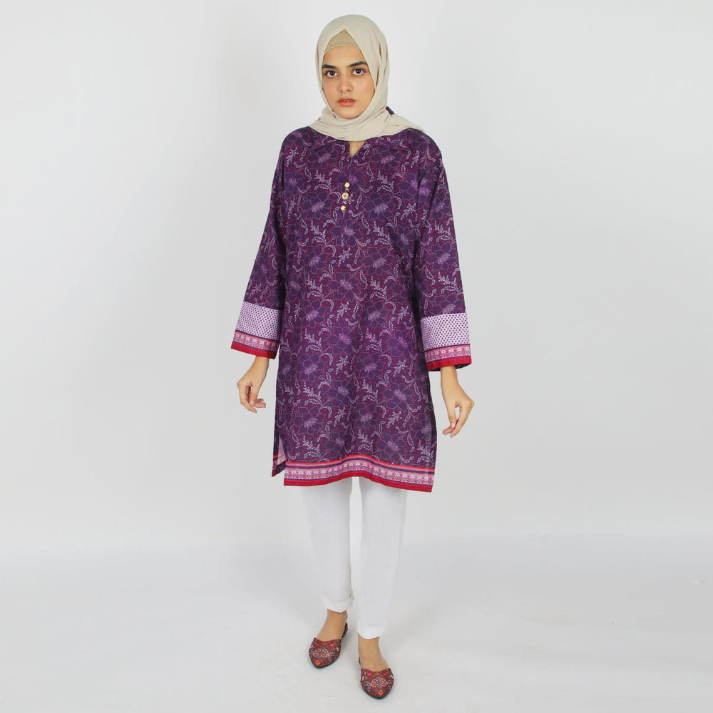Eminent Women's Printed Khaddar Kurti - Purple, Women Ready Kurtis, Eminent, Chase Value