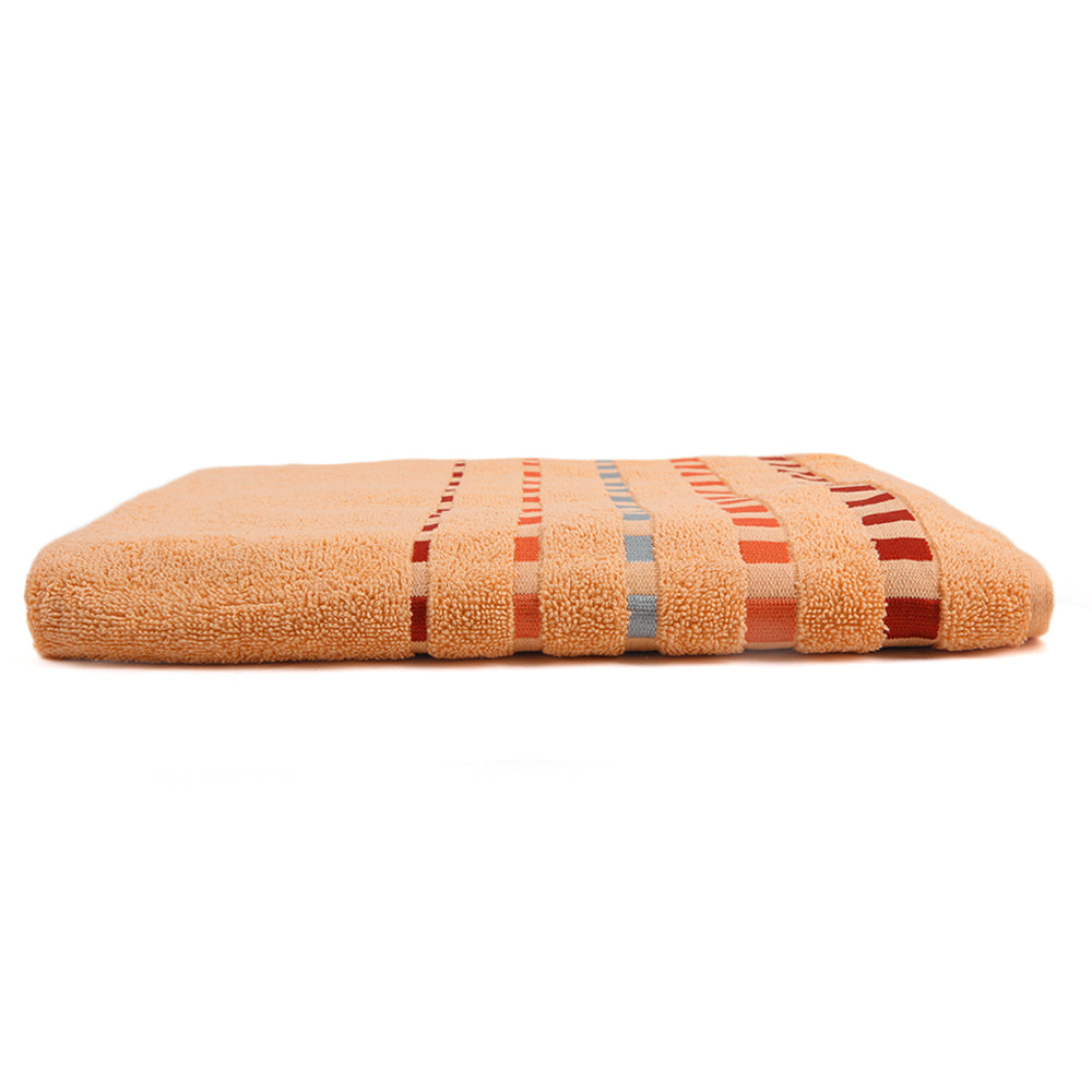 Dots Jacquard Bath Towel - Peach, Bath Towels, Chase Value, Chase Value