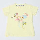 Girls Half Sleeves T-Shirt - Yellow, Girls T-Shirts, Chase Value, Chase Value