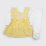 Girls Full Sleeves 3pcs Suit - Yellow, Girls Suits, Chase Value, Chase Value