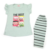 Girls Half Sleeves Suit - Light Green, Girls Suits, Chase Value, Chase Value