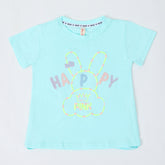 Girls Half Sleeves T-Shirt - Sky Blue, Girls T-Shirts, Chase Value, Chase Value