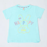 Girls Half Sleeves T-Shirt - Sky Blue, Girls T-Shirts, Chase Value, Chase Value