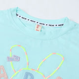 Girls Half Sleeves T-Shirt - Sky Blue, Girls T-Shirts, Chase Value, Chase Value