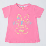 Girls Half Sleeves T-Shirt - Pink, Girls T-Shirts, Chase Value, Chase Value