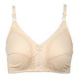 Women's Cotton Bra Plain Lace - Skin, Women Bras, Chase Value, Chase Value