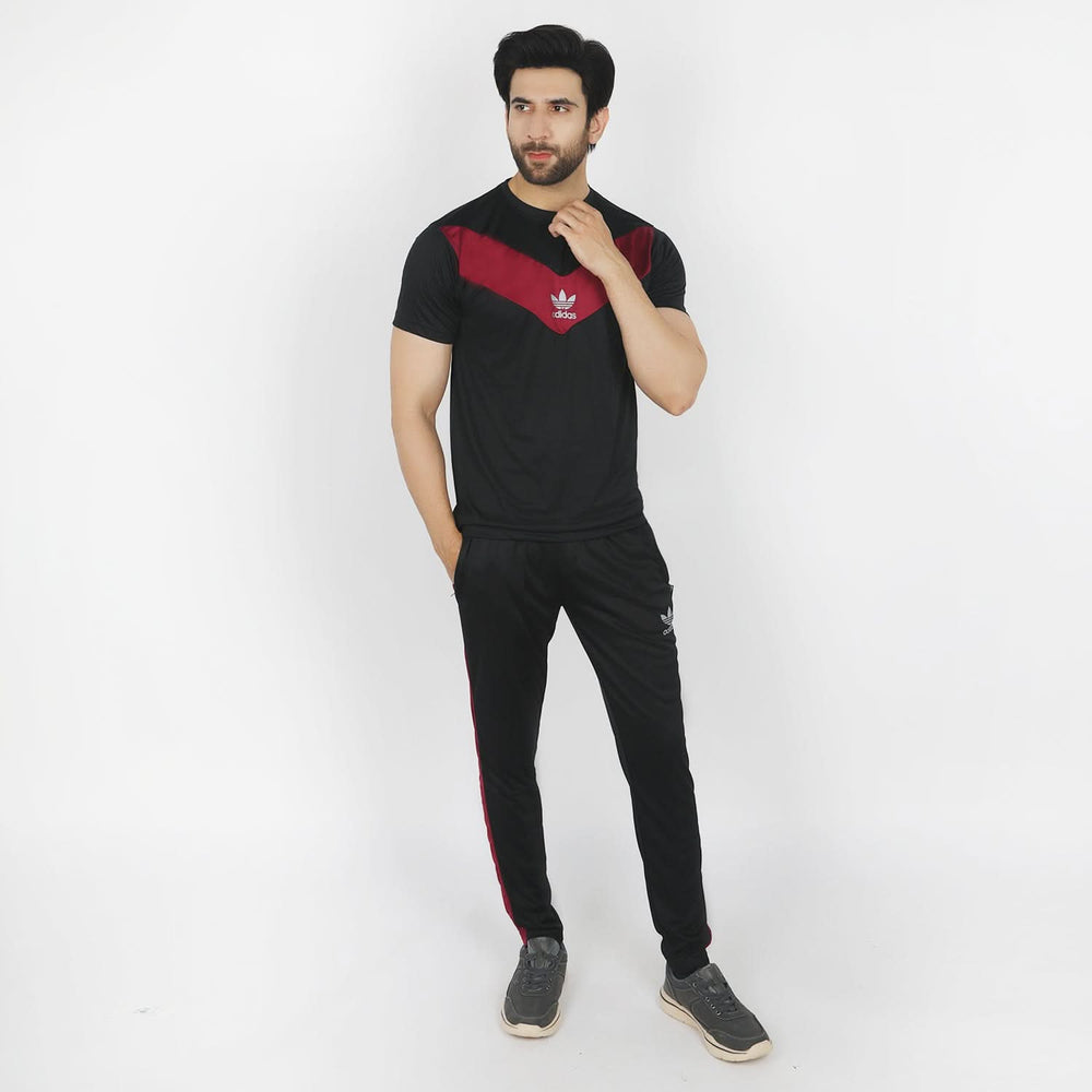 Men's Half Sleeves Track Suit - Maroon, Men's Track Suits, Chase Value, Chase Value
