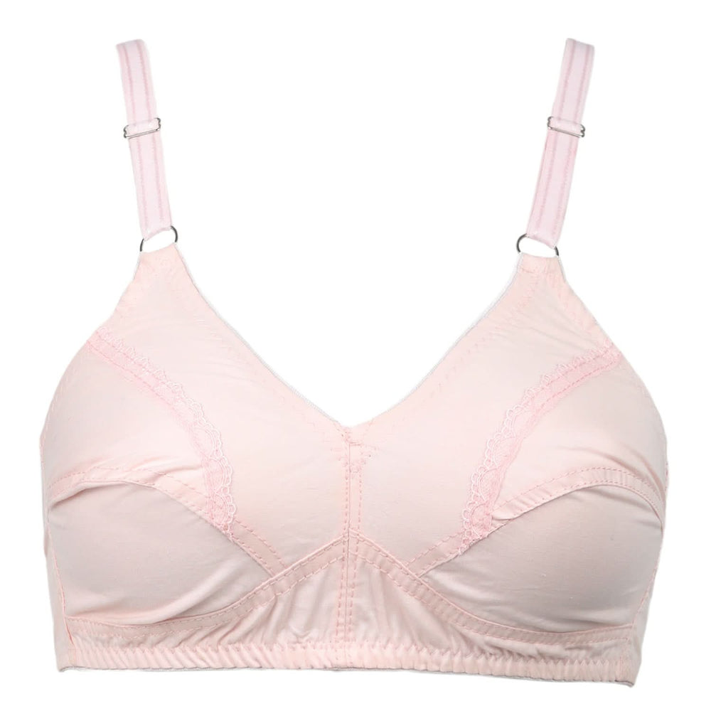 Women's Cotton Bra Lace - Pink, Women Bras, Chase Value, Chase Value