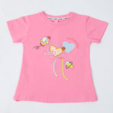 Girls Half Sleeves T-Shirt - Pink, Girls T-Shirts, Chase Value, Chase Value