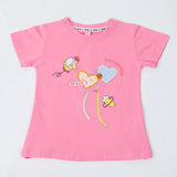Girls Half Sleeves T-Shirt - Pink, Girls T-Shirts, Chase Value, Chase Value
