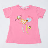 Girls Half Sleeves T-Shirt - Pink, Girls T-Shirts, Chase Value, Chase Value
