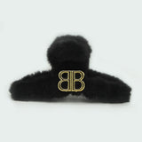 Large Furr Hair Catcher - Black, Women Hair & Head Jewellery, Chase Value, Chase Value