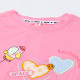 Girls Half Sleeves T-Shirt - Pink, Girls T-Shirts, Chase Value, Chase Value